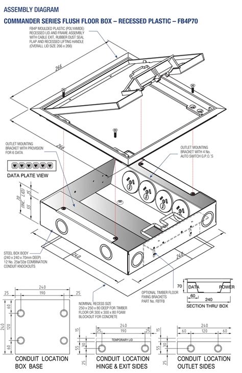 electrical floor box size|electrical floor box dimensions.